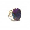 inel argint turcoaz cupru violet