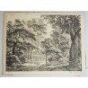 Antonie Waterlo Peisaj gravura veche sec 18-19