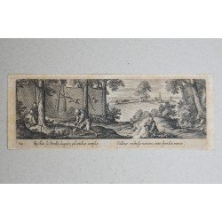 Hans Bol Scena de vanatoare gravura 1582