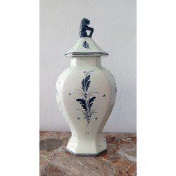 Vas ceramica Delft cu capac