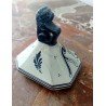 Vas ceramica Delft cu capac