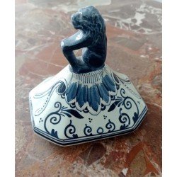 Vas ceramica Delft cu capac