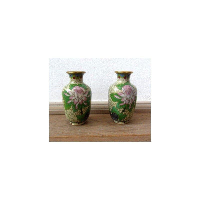 set vaze cloisonne set vaze cloisonne