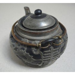Ceainic Hor Chung Weihaiwei de ceramica cu dragoni China cca 1920