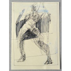 Ion Mihalache "Autoportret" tehnica mixta 2014