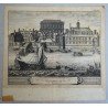 Pieter van der Aa "Vedere inspre Whitehall" gravura veche 1707