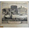 Pieter van der Aa "Vedere inspre Whitehall" gravura veche 1707