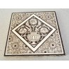 Placa ceramica Minton Aesthetic Movement cu motive florale cca 1885