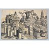 Michael Wolgemut "Geneva vedere panoramica" xilogravura 1493
