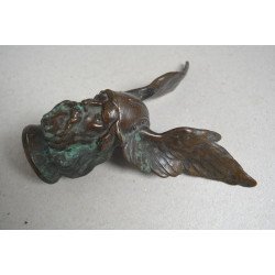 "Cap de gal" ornament/mascota de bronz pentru capota cca 1930