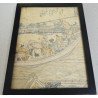 Katsushika Hokusai 葛飾北斎 "Vederi panoramice ale malurilor râului Sumida dintr-o privire" xilogravura 1801