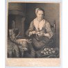 Gabriel Metzu "Une cuisiniere" gravura veche cca1803-1810