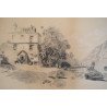 Ernest Watts "Rownham Ferry near Bristol" desen 1898
