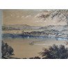 Acuarela veche "Cork river & Blackrock Castle from above the Glanmire Road"