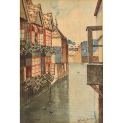 Webb-Jones "The weavers Canterbury" acuarela