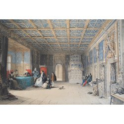 Louis Haghe "Princes Room Hohensalzburg" litografie colorata manual 1840