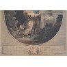 Jean-Honoré Fragonard "Le Serment D'Amour" gravura veche 1786