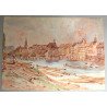 Jean (John) Louis Petitt "Vedere din Basel" acuarela 1865