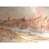 Jean (John) Louis Petitt "Vedere din Basel" acuarela 1865