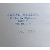 Acuarela design pentru imprimare textila Artel Dessins Franta cca 1970