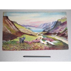 Vas cu zbaturi tempera pe hartie sec 19