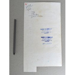 "Thouviot de Coninck & co" design model floral pentru imprimeuri textile acuarela cca 1970