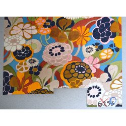 Suzanne Heintz design model floral pentru imprimeuri textile acuarela cca 1970