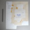 "Thouviot de Coninck & co" design model floral pentru imprimeuri textile acuarela cca 1970