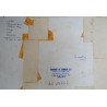 "Thouviot de Coninck & co" design model floral pentru imprimeuri textile acuarela cca 1970