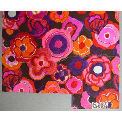 "Thouviot de Coninck & co" design model floral pentru imprimeuri textile acuarela cca 1970.