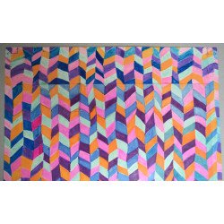 Marlene Sturz design model abstract pentru imprimeuri textile tempera cca 1970