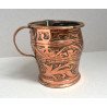 Vas de cupru cu toartă, decor repousse, Italia, secolul al XIX-lea