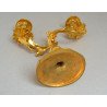 Sfesnic de bronz aurit cu doua brate stil Rococo