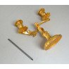 Sfesnic de bronz aurit cu doua brate stil Rococo