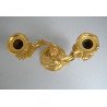 Sfesnic de bronz aurit cu doua brate stil Rococo