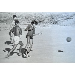 "Fotbal de strada" fotografie originala Brazilia cca 1970