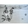 "Fotbal de strada" fotografie originala Brazilia cca 1970