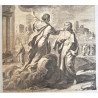 Matthias Scheits "Viziunea lui Ieremia despre o oală care fierbe" gravura veche 1672