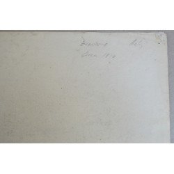 Peisaj vechi desen in creion scena italiana cca 1810