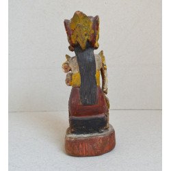"Pratima" veche statueta de cult din lemn policrom Bali Indonezia cca 1920-1950