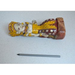 "Pratima" veche statueta de cult din lemn policrom Bali Indonezia cca 1920-1950