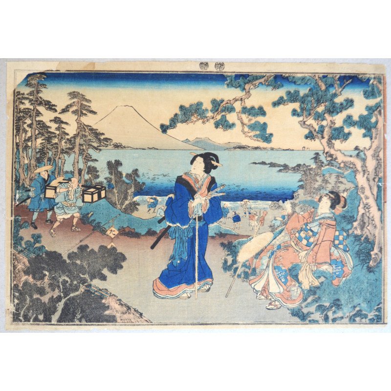 Utagawa Kunisada "47 Ronin - Kanadehon Chushingura act. 8" xilogravura 1851-53