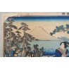 Utagawa Kunisada "47 Ronin - Kanadehon Chushingura act. 8" xilogravura 1851-53