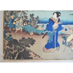 Utagawa Kunisada "47 Ronin - Kanadehon Chushingura act. 8" xilogravura 1851-53