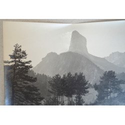 Gustave Oddoux "Dauphine - Le Mont Aiguille", Muntii Alpi fotografie originala cca 1900