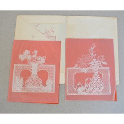 2 decupaje de hartie China cca 1980
