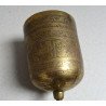 Urnă cu capac, alamă gravată, cu figurină antropomorfă – India sau Birmania (Myanmar), sec. XIX