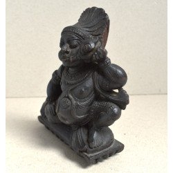 Statueta antropomorfa masculina sculptata in lemn India cca 1900