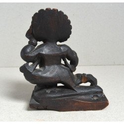 Statueta antropomorfa masculina sculptata in lemn India cca 1900