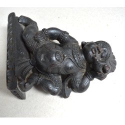 Statueta antropomorfa masculina sculptata in lemn India cca 1900
